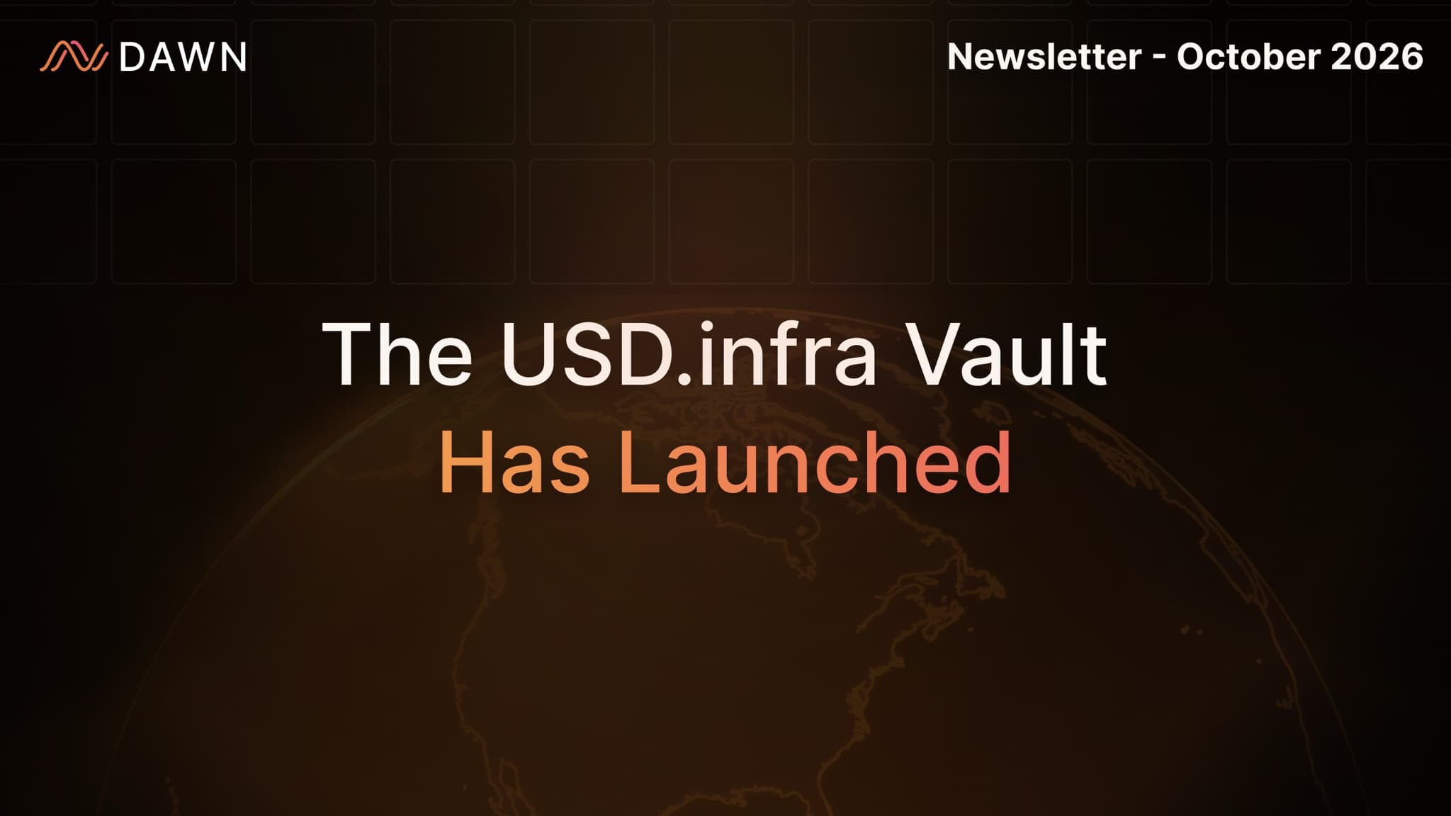 The USD.infra Vault Has Launched